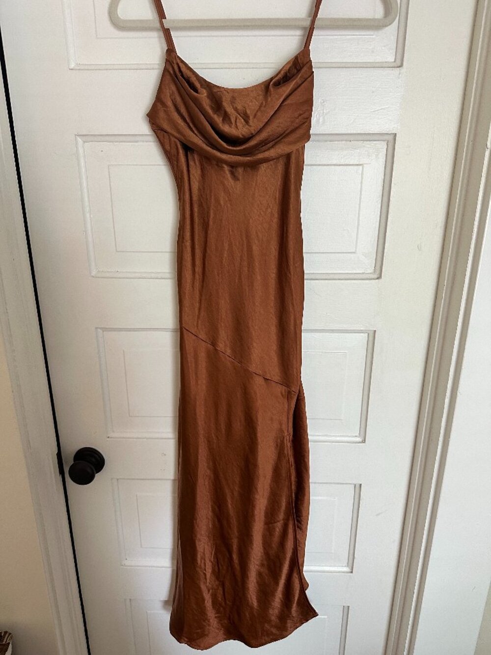 Rust colored formal dress